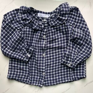 Zara girl blouse with Peter Pan collar
